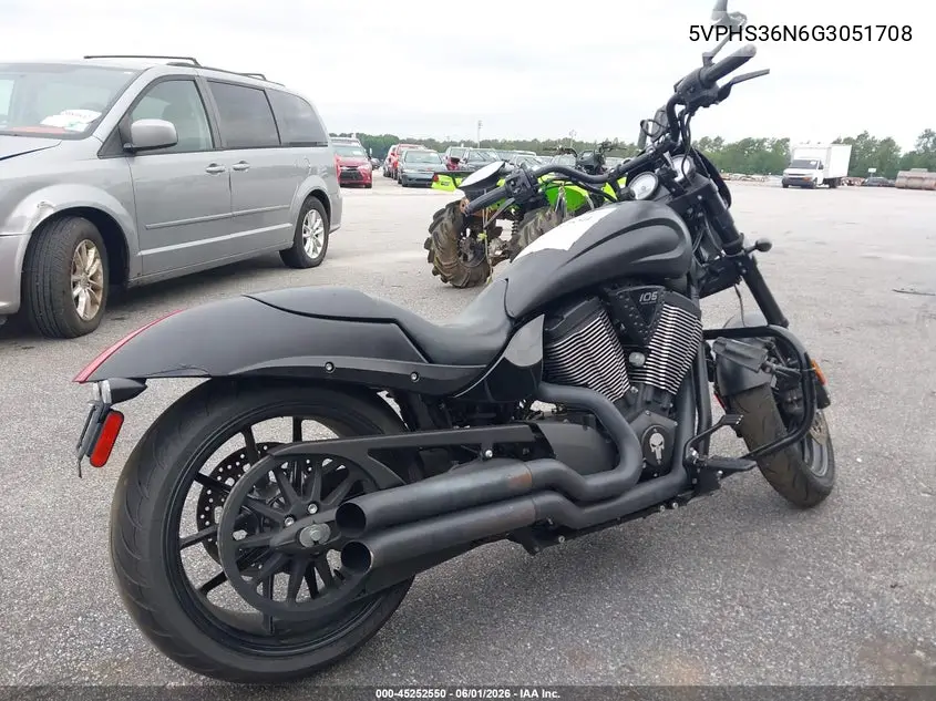 2016 Victory Motorcycles Hammer S VIN: 5VPHS36N6G3051708 Lot: 45252550