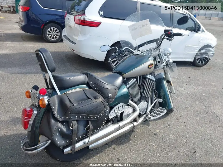 2001 Victory Motorcycles V92 C Deluxe VIN: 5VPCD15D413000846 Lot: 45622468