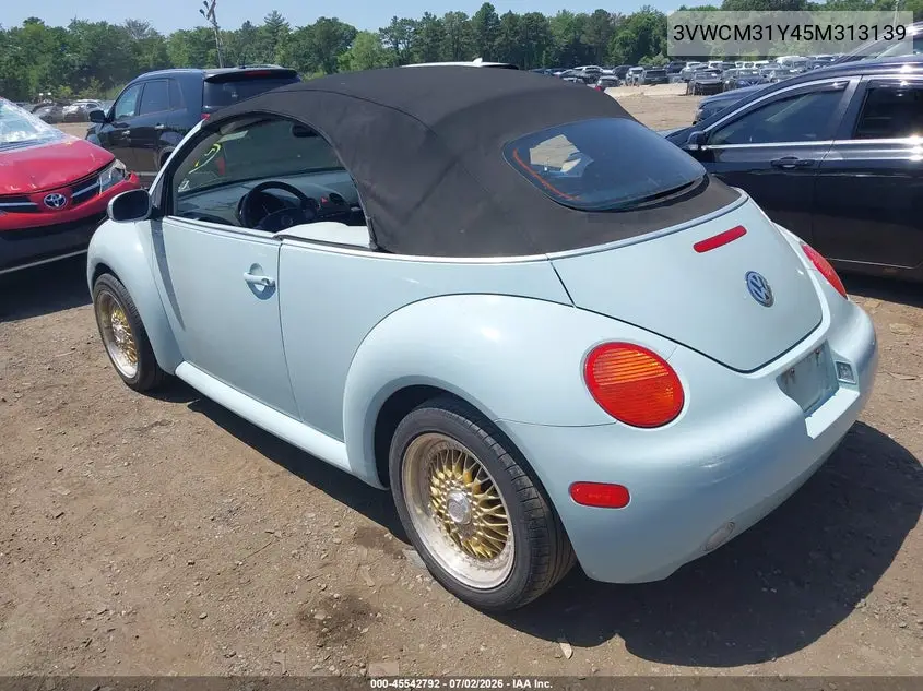 2005 Volkswagen New Beetle Gls VIN: 3VWCM31Y45M313139 Lot: 45542792