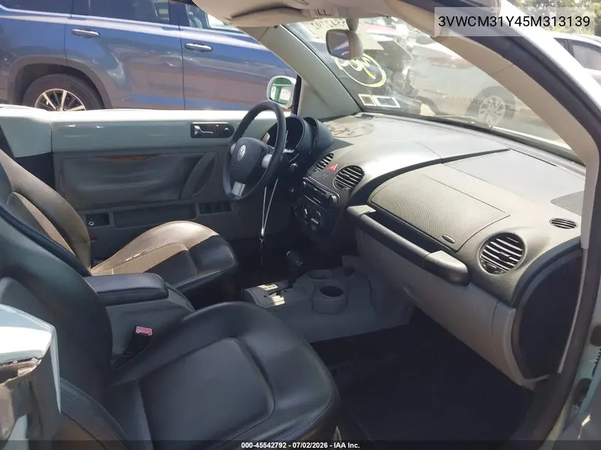 2005 Volkswagen New Beetle Gls VIN: 3VWCM31Y45M313139 Lot: 45542792