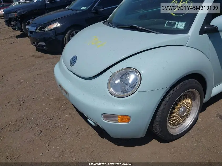 2005 Volkswagen New Beetle Gls VIN: 3VWCM31Y45M313139 Lot: 45542792