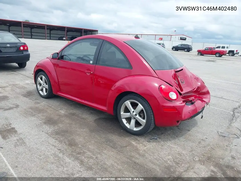 2006 Volkswagen New Beetle 2.5/2.5 (A6) VIN: 3VWSW31C46M402480 Lot: 45367200