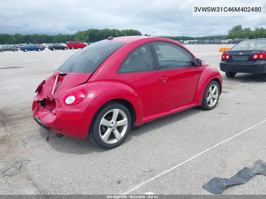 2006 Volkswagen New Beetle 2.5/2.5 (A6) VIN: 3VWSW31C46M402480 Lot: 45367200