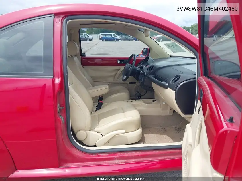 2006 Volkswagen New Beetle 2.5/2.5 (A6) VIN: 3VWSW31C46M402480 Lot: 45367200