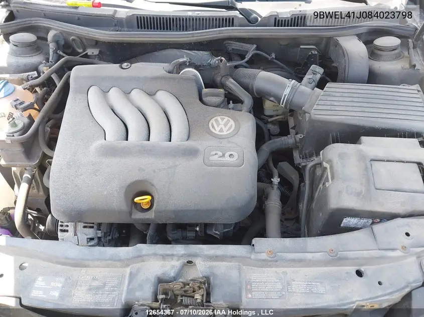 2008 Volkswagen City Golf VIN: 9BWEL41J084023798 Lot: 12654367