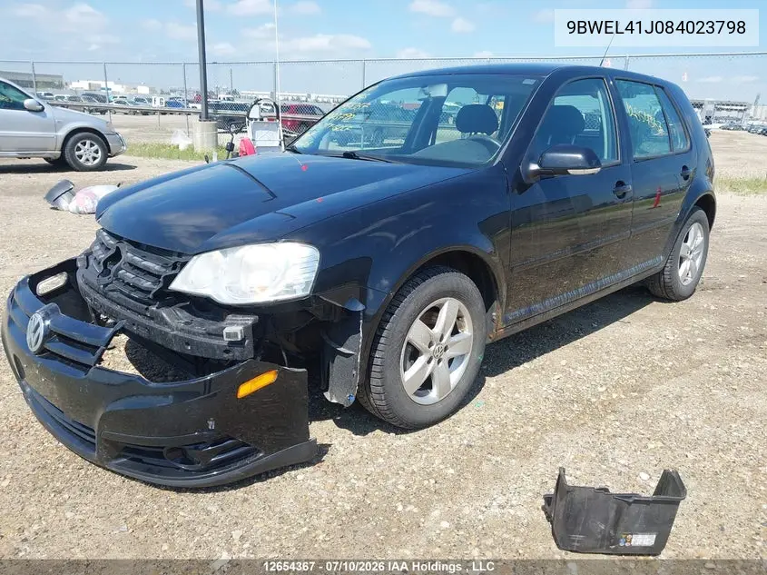 2008 Volkswagen City Golf VIN: 9BWEL41J084023798 Lot: 12654367