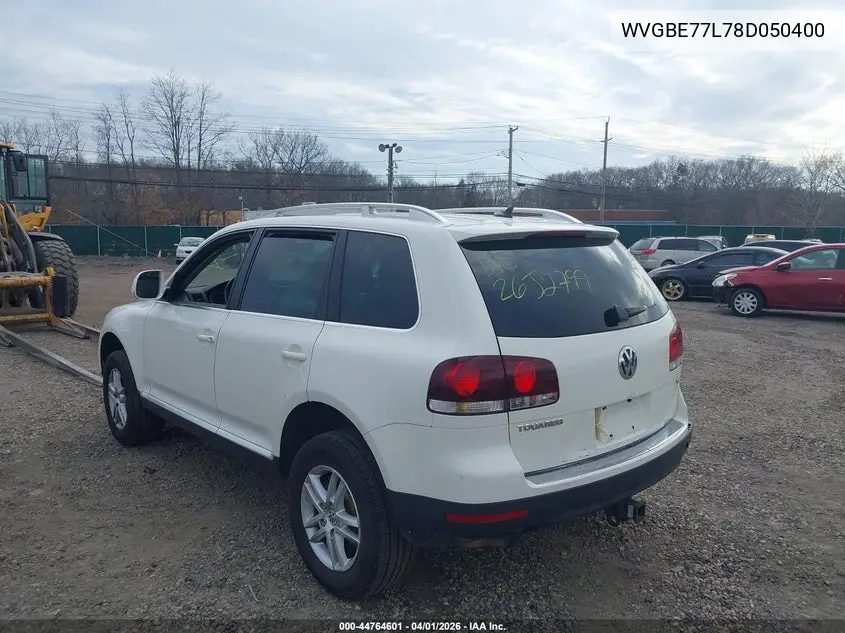 2008 Volkswagen Touareg 2 Vr6 Fsi VIN: WVGBE77L78D050400 Lot: 44764601