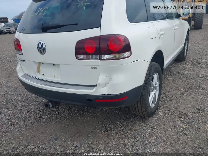 2008 Volkswagen Touareg 2 Vr6 Fsi VIN: WVGBE77L78D050400 Lot: 44764601