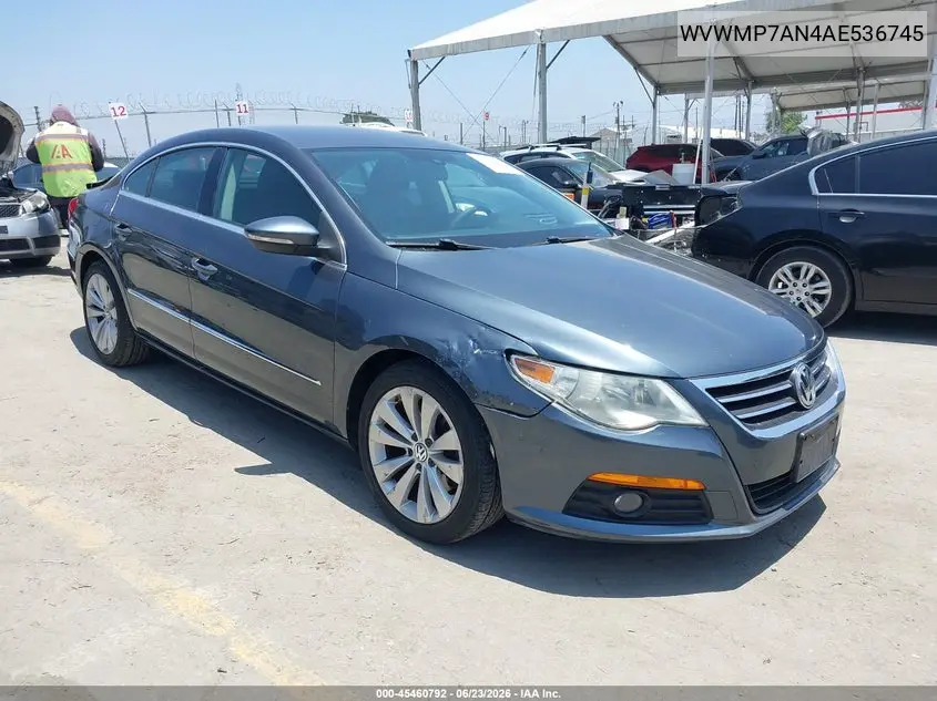2010 Volkswagen Cc Sport VIN: WVWMP7AN4AE536745 Lot: 45460792