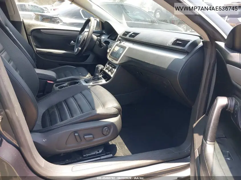 2010 Volkswagen Cc Sport VIN: WVWMP7AN4AE536745 Lot: 45460792