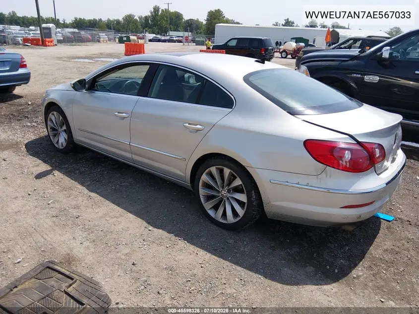 2010 Volkswagen Cc Vr6 Sport VIN: WVWEU7AN7AE567033 Lot: 45598326
