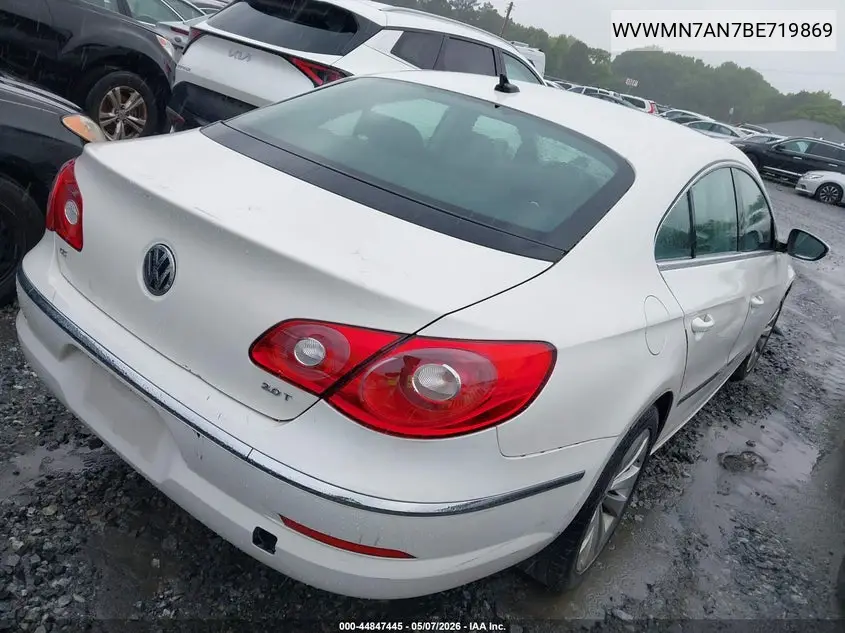 2011 Volkswagen Cc Sport VIN: WVWMN7AN7BE719869 Lot: 44847445