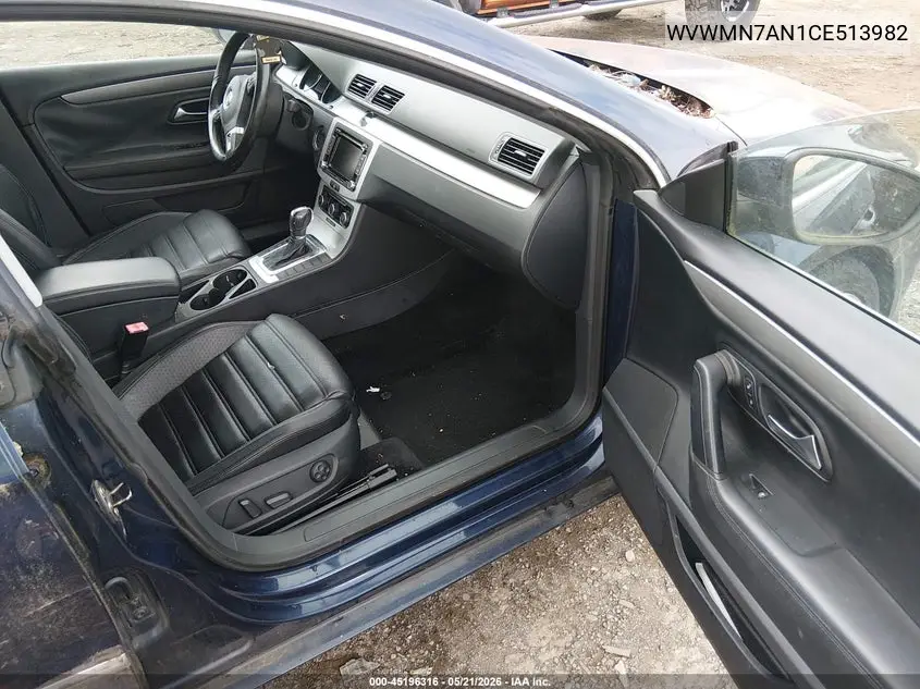 2012 Volkswagen Cc Sport VIN: WVWMN7AN1CE513982 Lot: 45196316