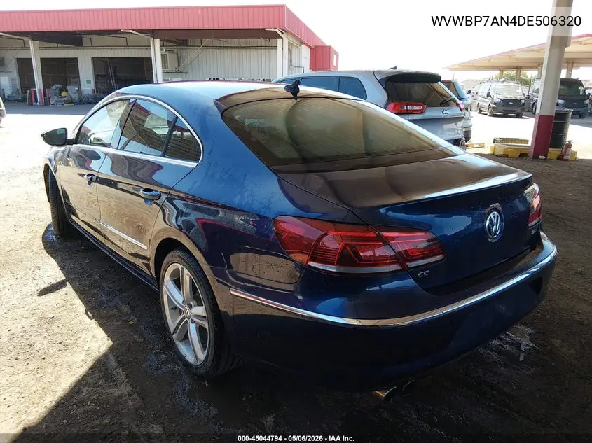 2013 Volkswagen Cc 2.0T Sport Plus VIN: WVWBP7AN4DE506320 Lot: 45044794