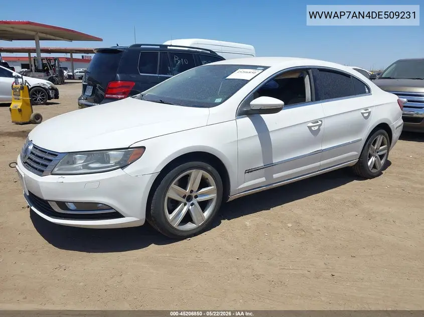 2013 Volkswagen Cc 2.0T Sport VIN: WVWAP7AN4DE509231 Lot: 45206850