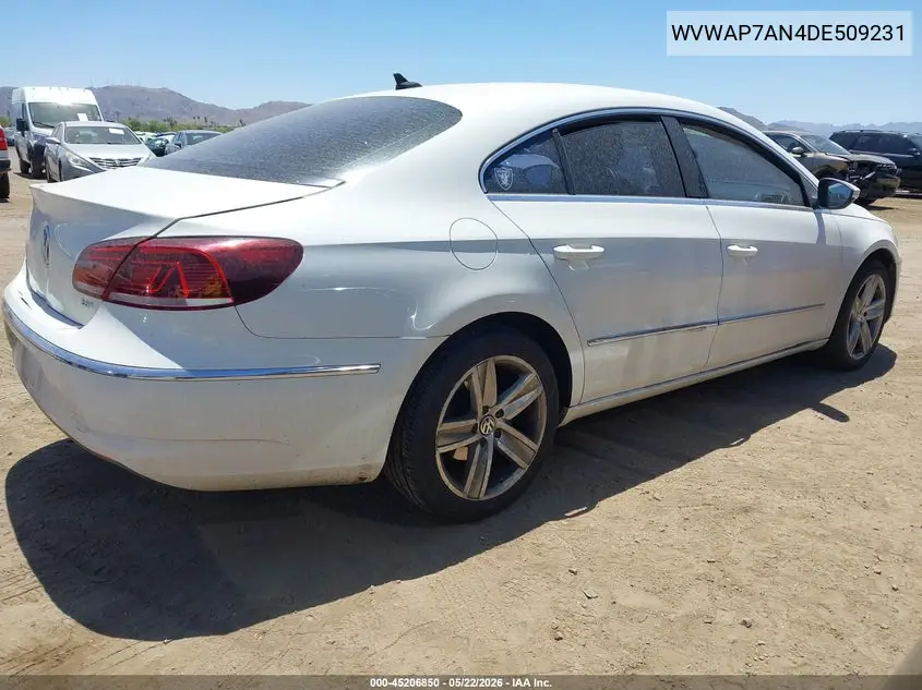 2013 Volkswagen Cc 2.0T Sport VIN: WVWAP7AN4DE509231 Lot: 45206850