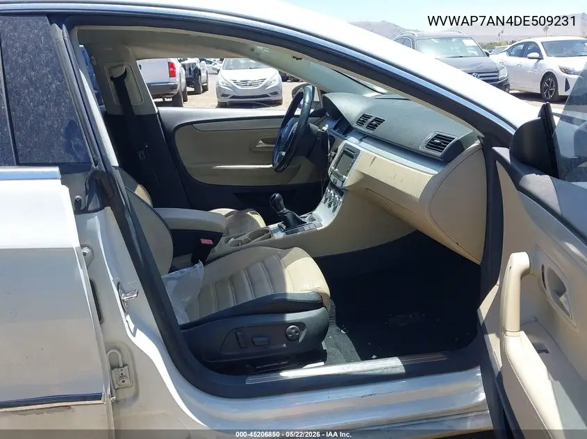 2013 Volkswagen Cc 2.0T Sport VIN: WVWAP7AN4DE509231 Lot: 45206850