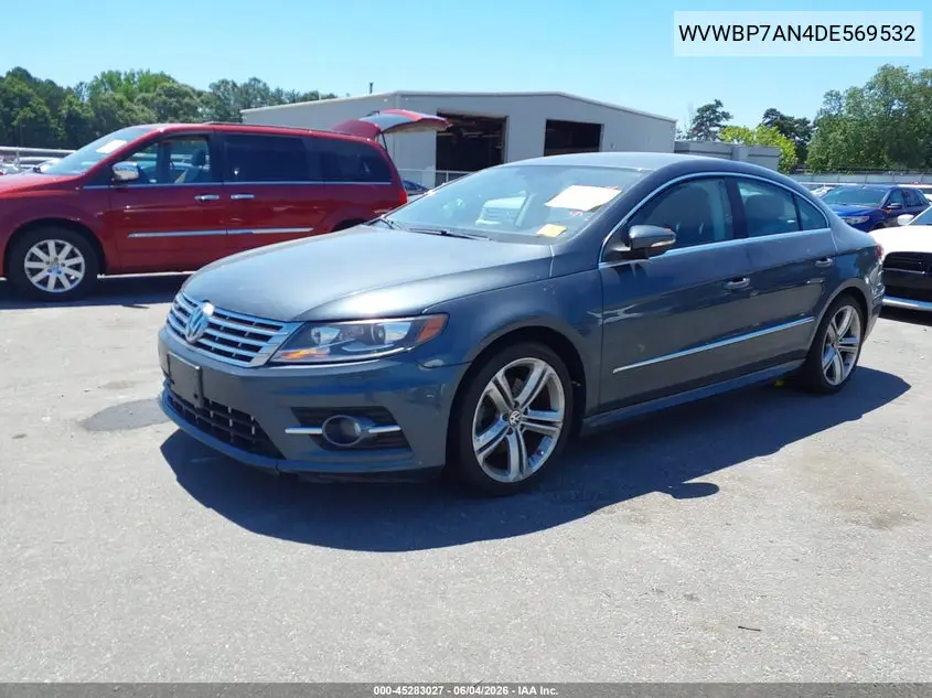 2013 Volkswagen Cc 2.0T R-Line VIN: WVWBP7AN4DE569532 Lot: 45283027