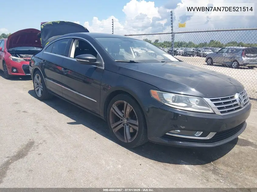 2013 Volkswagen Cc 2.0T Sport Plus VIN: WVWBN7AN7DE521514 Lot: 45532467