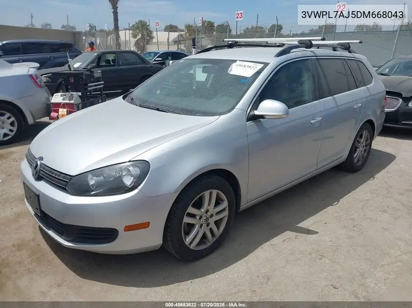 2013 Volkswagen Jetta Sportwagen 2.0L Tdi VIN: 3VWPL7AJ5DM668043 Lot: 45683822