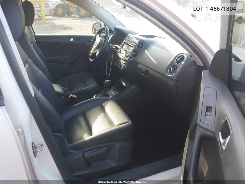 2014 Volkswagen Tiguan Se VIN: WVGAV3AX5EW551351 Lot: 45671804