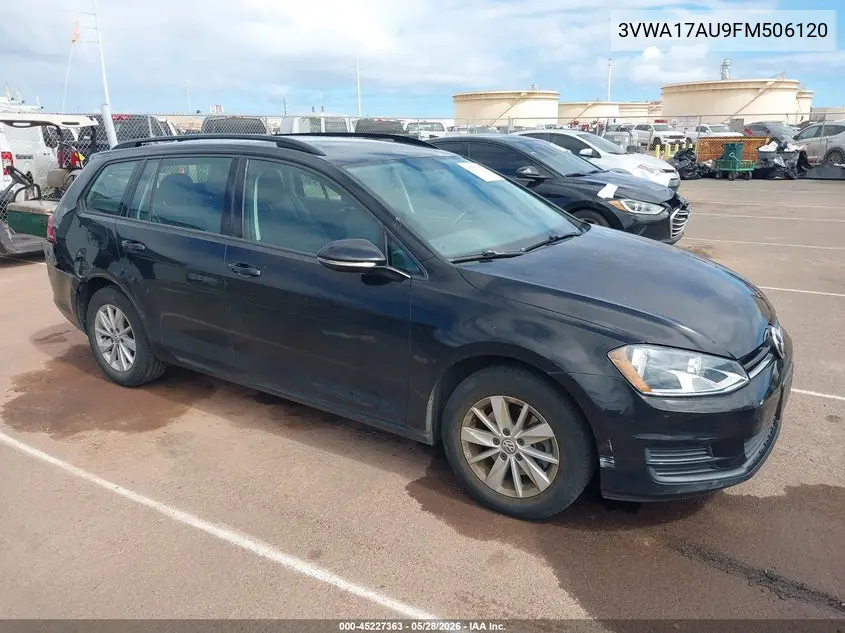 2015 Volkswagen Golf Sportwagen Tsi S 4-Door VIN: 3VWA17AU9FM506120 Lot: 45227363