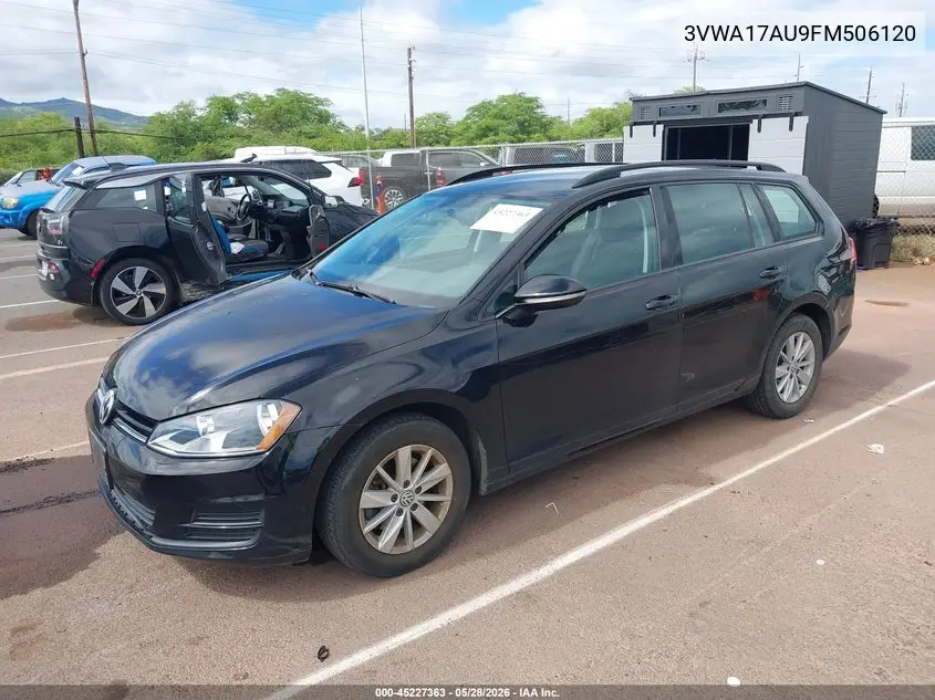 2015 Volkswagen Golf Sportwagen Tsi S 4-Door VIN: 3VWA17AU9FM506120 Lot: 45227363