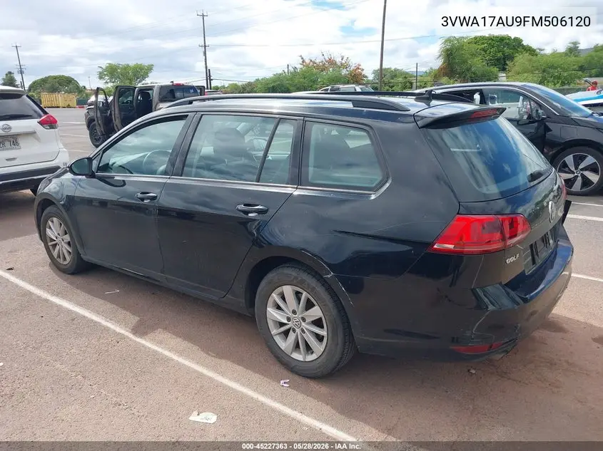 2015 Volkswagen Golf Sportwagen Tsi S 4-Door VIN: 3VWA17AU9FM506120 Lot: 45227363