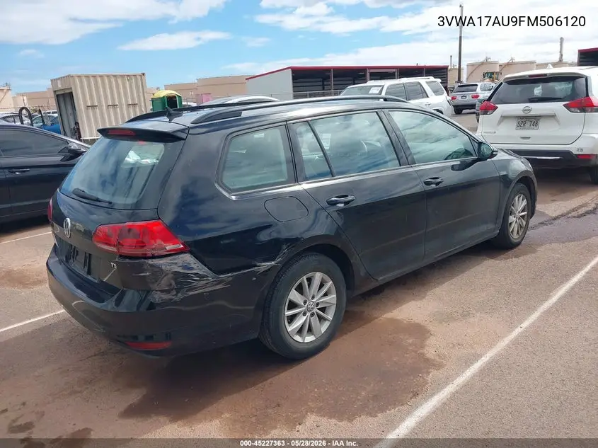 2015 Volkswagen Golf Sportwagen Tsi S 4-Door VIN: 3VWA17AU9FM506120 Lot: 45227363