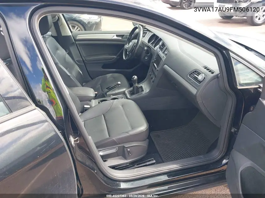 2015 Volkswagen Golf Sportwagen Tsi S 4-Door VIN: 3VWA17AU9FM506120 Lot: 45227363