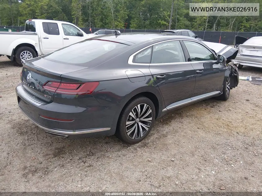 2019 Volkswagen Arteon 2.0T Sel VIN: WVWDR7AN3KE026916 Lot: 45053153