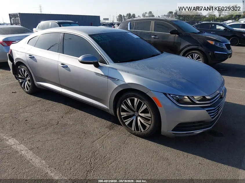 2019 Volkswagen Arteon 2.0T Se VIN: WVWAR7AN1KE029302 Lot: 45125858