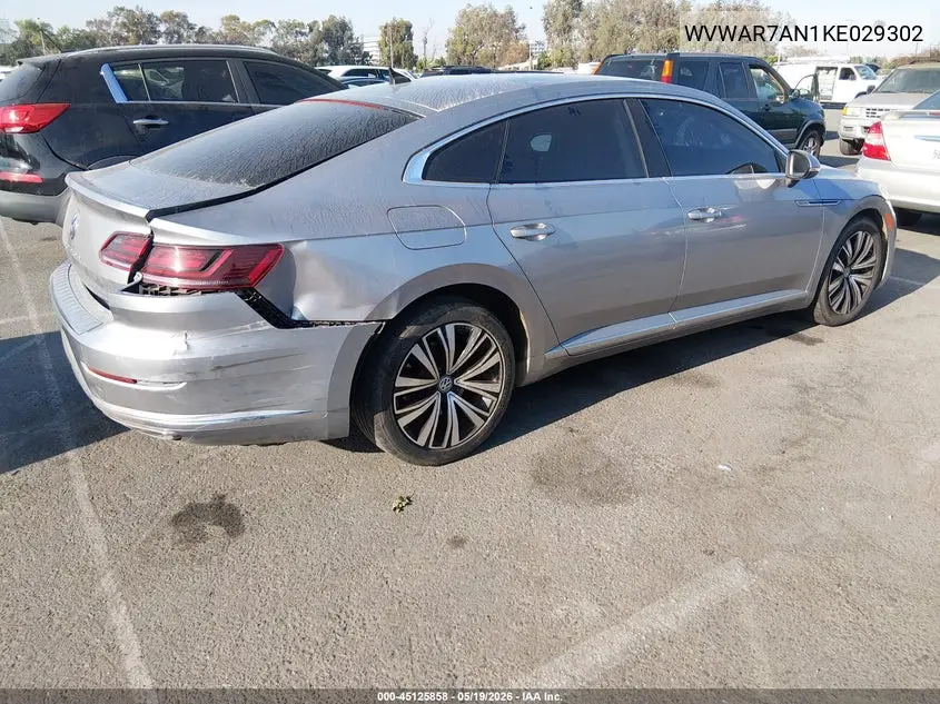 2019 Volkswagen Arteon 2.0T Se VIN: WVWAR7AN1KE029302 Lot: 45125858
