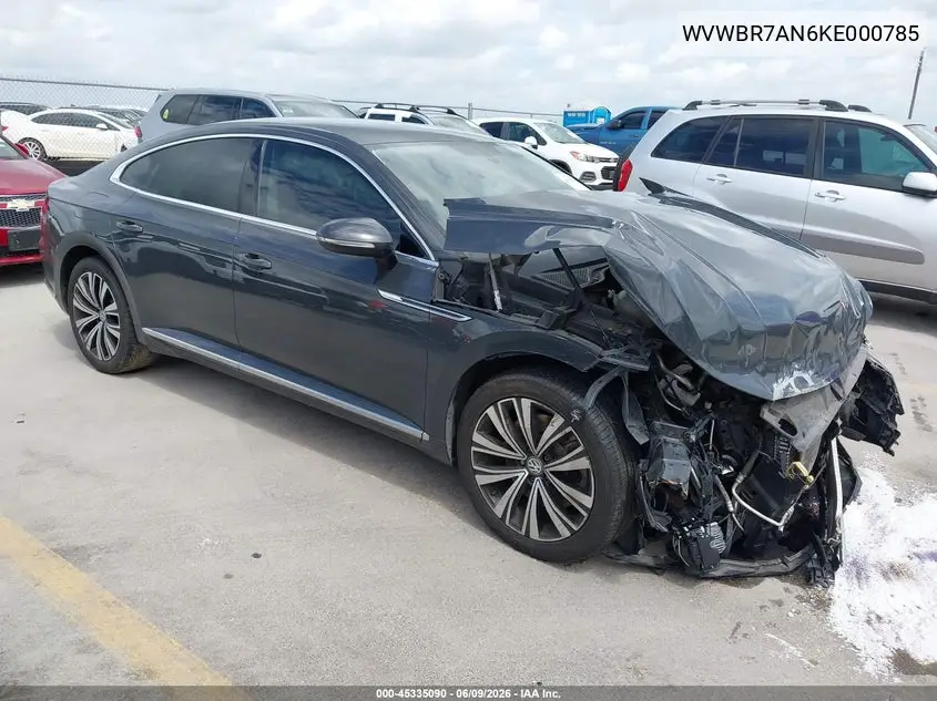 2019 Volkswagen Arteon 2.0T Se VIN: WVWBR7AN6KE000785 Lot: 45335090