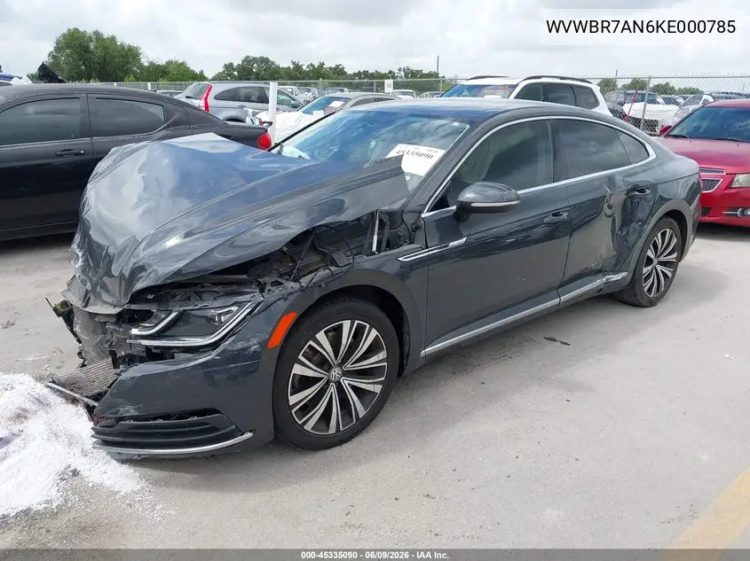 2019 Volkswagen Arteon 2.0T Se VIN: WVWBR7AN6KE000785 Lot: 45335090
