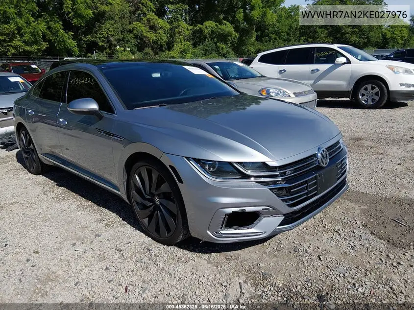 2019 Volkswagen Arteon 2.0T Sel R-Line VIN: WVWHR7AN2KE027976 Lot: 45362325