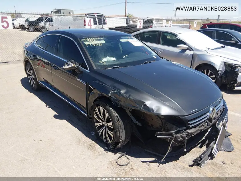 2019 Volkswagen Arteon 2.0T Se VIN: WVWAR7AN0KE028853 Lot: 45443990