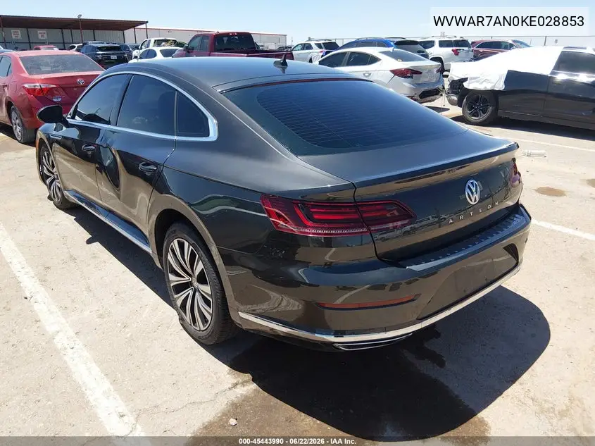 2019 Volkswagen Arteon 2.0T Se VIN: WVWAR7AN0KE028853 Lot: 45443990