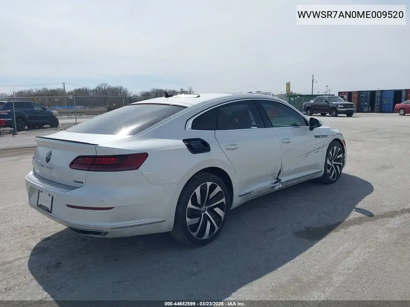 2021 Volkswagen Arteon 2.0T Sel R-Line VIN: WVWSR7AN0ME009520 Lot: 44682599