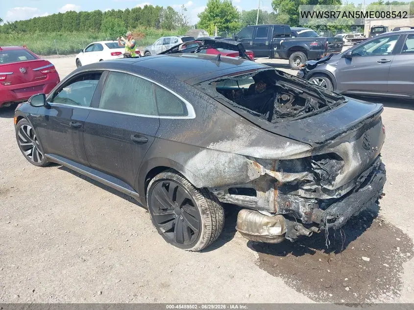 2021 Volkswagen Arteon 2.0T Sel R-Line VIN: WVWSR7AN5ME008542 Lot: 45489502
