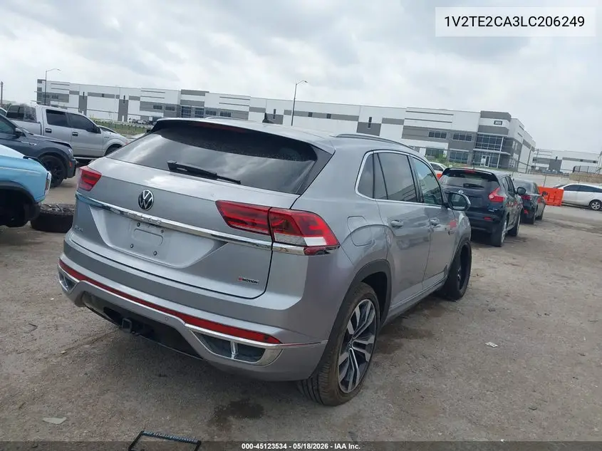 2020 Volkswagen Atlas Cross Sport 3.6L V6 Sel Premium R-Line VIN: 1V2TE2CA3LC206249 Lot: 45123534
