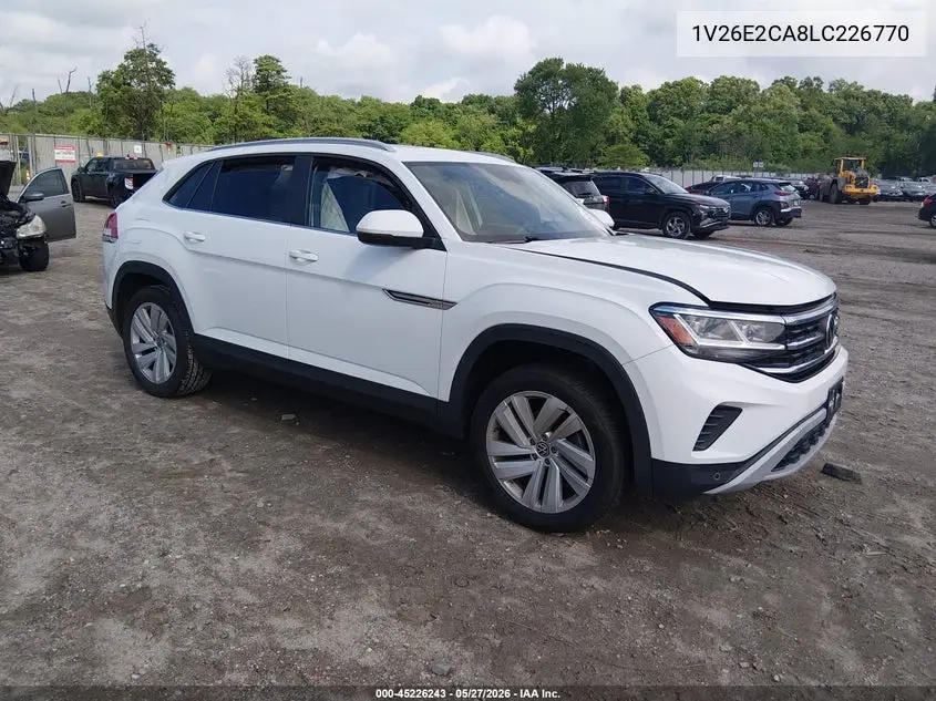 2020 Volkswagen Atlas Cross Sport 3.6L V6 Se W/Technology/3.6L V6 Se W/Technology R-Line VIN: 1V26E2CA8LC226770 Lot: 45226243