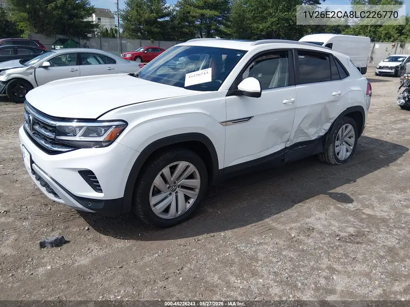 2020 Volkswagen Atlas Cross Sport 3.6L V6 Se W/Technology/3.6L V6 Se W/Technology R-Line VIN: 1V26E2CA8LC226770 Lot: 45226243