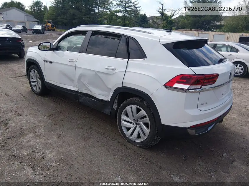 2020 Volkswagen Atlas Cross Sport 3.6L V6 Se W/Technology/3.6L V6 Se W/Technology R-Line VIN: 1V26E2CA8LC226770 Lot: 45226243