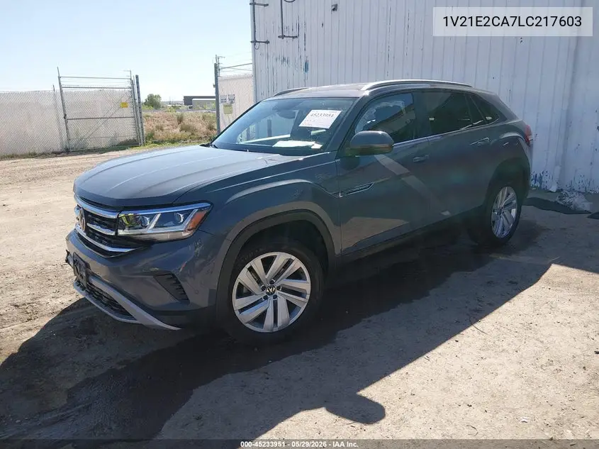 2020 Volkswagen Atlas Cross Sport 3.6L V6 Se W/Technology/3.6L V6 Se W/Technology R-Line VIN: 1V21E2CA7LC217603 Lot: 45233951