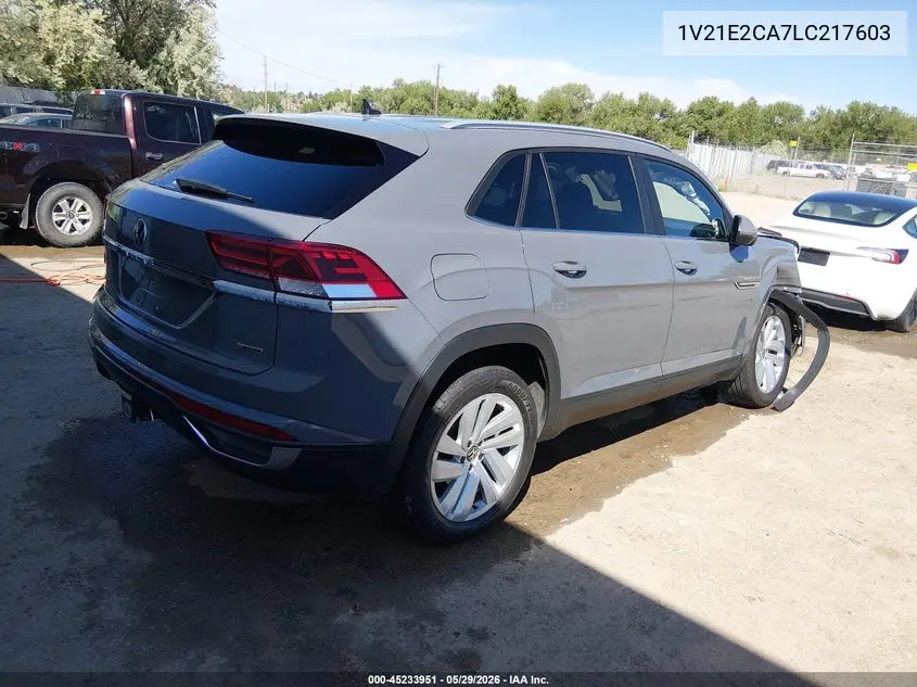 2020 Volkswagen Atlas Cross Sport 3.6L V6 Se W/Technology/3.6L V6 Se W/Technology R-Line VIN: 1V21E2CA7LC217603 Lot: 45233951
