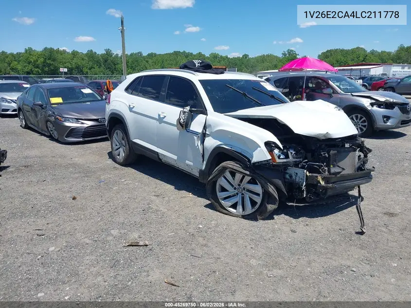2020 Volkswagen Atlas Cross Sport 3.6L V6 Se W/Technology/3.6L V6 Se W/Technology R-Line VIN: 1V26E2CA4LC211778 Lot: 45269750