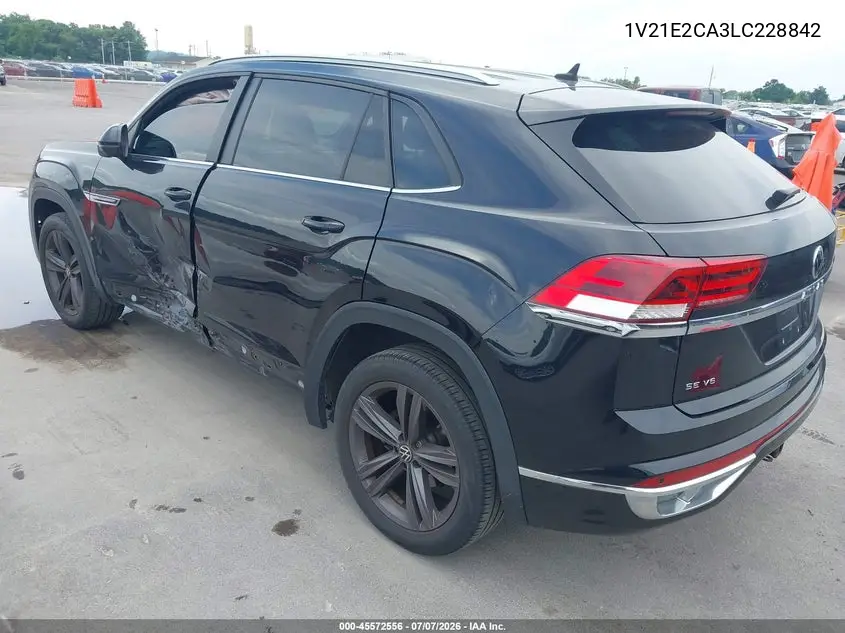 2020 Volkswagen Atlas Cross Sport 3.6L V6 Se W/Technology/3.6L V6 Se W/Technology R-Line VIN: 1V21E2CA3LC228842 Lot: 45572556