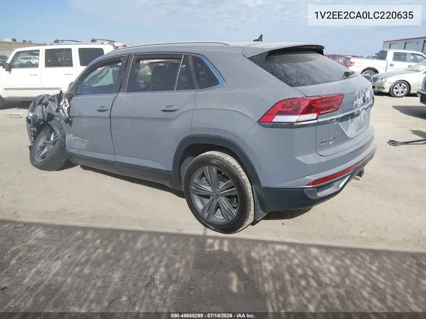 2020 Volkswagen Atlas Cross Sport 3.6L V6 Sel VIN: 1V2EE2CA0LC220635 Lot: 45655299