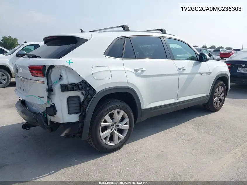2021 Volkswagen Atlas Cross Sport 2.0T S VIN: 1V2GC2CA0MC236303 Lot: 44958657